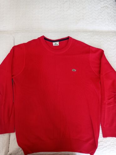 вещи для женщин: Мужской свитер, XL (EU 42), Lacoste, Б/у, цвет - Красный, Самовывоз