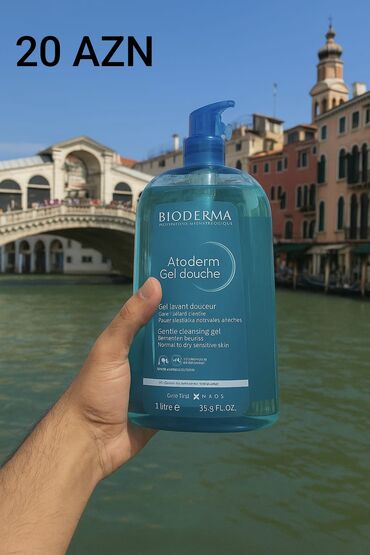 qaş üçün gel: Bioderma Duş Geli Atoderm Gel douche 1litr Ən ucuz bioderma məhsulları