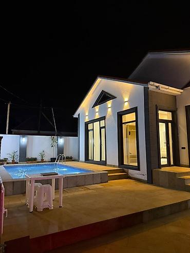 modern evler: Hovuzlu modern birmərtəbəli həyət evi (GÜNLÜK KİRAYƏ) Şüvəlan - — 1