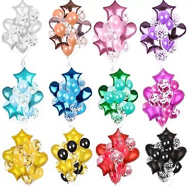 Воздушные шары и принадлежности: Наборы воздушных шаров для оформления праздника, 14 шт. в комплекте — 1