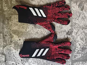 İdman və istirahət: 2ci əl Adidas Predator futbol əlcəyi. Qara-qırmızı rəng kombinində — 1