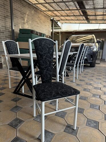 Кухонные столы и стулья: Кухонный стол и стул, цвет - Серый — 44