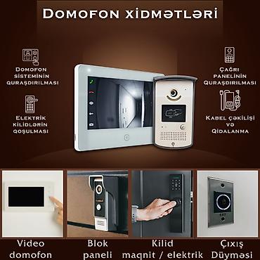 elektrik razetkalar: Domofon Xidmətləri -Panel və Monitor Quraşdırılması – Giriş paneli və — 1