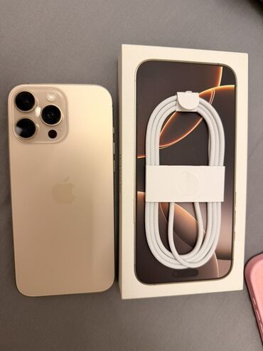 mi fit: IPhone 16 Pro Max, Б/у, 256 ГБ, Desert Titanium, Кабель, Коробка, 97 %