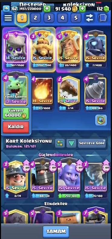 mini piyano: Clash Royale hesabı – yüksək səviyyəli kart kolleksiyası - Hesab — 1