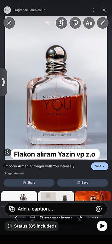 Парфюмерия: Qeyd: stronger “Flakon alıram Yazın vp z.o” — 1