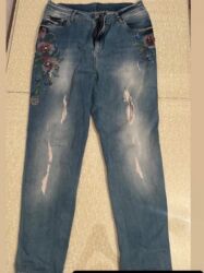 женские леггинсы из дайвинга: Брюки, Bershka, 2XL, цвет - Синий