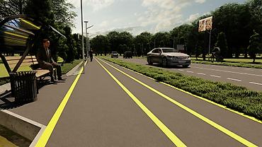 Фасадные 3D панели: Архитектурная 3D-визуализация уличной инфраструктуры Профессиональные — 3