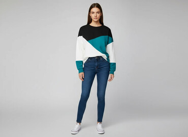 zalando bluzy: Shein, Women`s sweatshirt, size XS