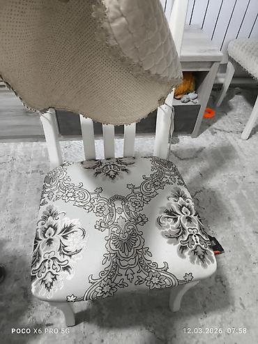 Чехлы для мягкой мебели: Срочно!Срочно стол,6 штук стульчиктери менен сатылат б/у чехолдору — 3