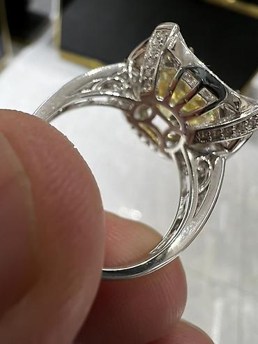 Серебряные украшения: Кольцо, Коктейльное, Проба 925, Женские, Фианит, Новый — 3