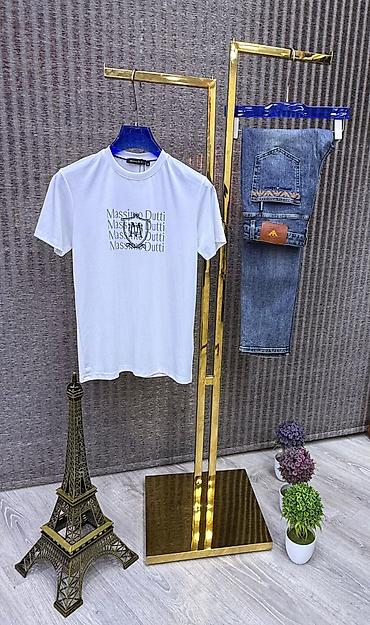 Kişi geyimləri: Kişi T‑shirt kolleksiyası Brend variantları: - Massimo Dutti qısaqol — 3