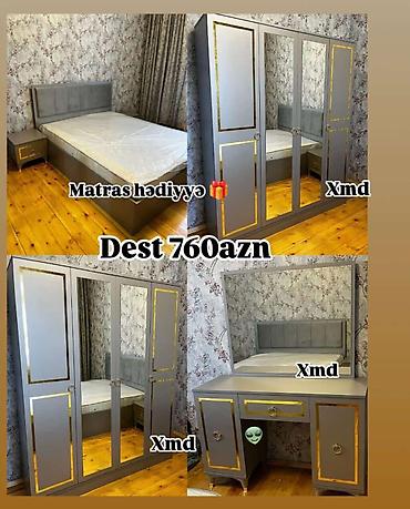 rahat mebel: İkinəfərlik çarpayı, Dolab, Yeni — 1