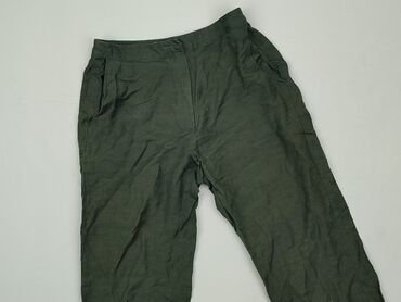 Spodnie 3/4 XS (EU 34), stan - Bardzo dobry, wzór - Jednolity kolor, kolor - Zielony
