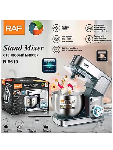 Миксеры: №: 10085 Məhsulun adı: Planetar mikser RAF R.6610 1300W Brend: RAF — 1