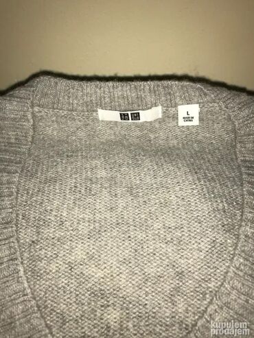 Džemperi: Džemper, M, L, Uniqlo, bоја - Siva, Vuna — 3
