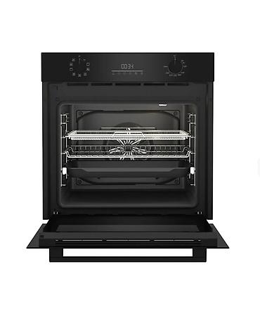 asel: Beko quraşdırılan elektrik sobası – şık qara şüşə ön panel, sensorlu — 1
