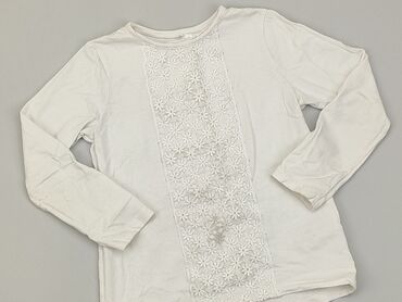 krotka biała bluzka: Bluzka, 5-6 lat, 110-116 cm, stan - Zadowalający