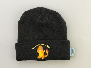 czarna czapka dla dziewczynki: Hat, Marks & Spencer, 40-41 cm, condition - Very good