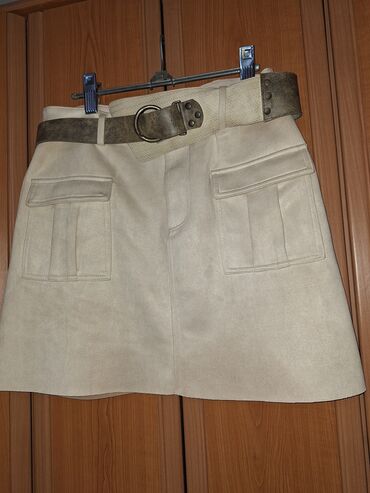 Skirts: XL (EU 42), L (EU 40), Mini, color - Beige