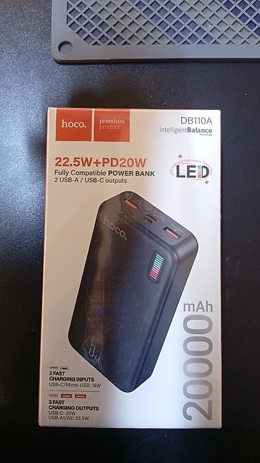 hoco w45: Внешний аккумулятор HOCO DB110A 20000 mAh, 22.5W + PD 20W Компактный — 1