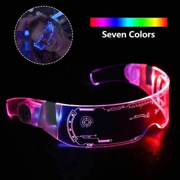 Naočare: Cena 1490 dinara LED Svetlece Neonske naocare LED svetleće naočare — 5