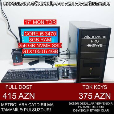 Masaüstü kompüterlər və iş stansiyaları: Oyun üçün Kompüter "Gaming Core i5 3470 GTX1050Ti 4GB 256GB NVME” ⭐Tək -da lalafo.az — 4 Masaüstü kompüterlər və iş stansiyaları: Oyun üçün Kompüter "Gaming Core i5 3470 GTX1050Ti 4GB 256GB NVME” ⭐Tək — 4