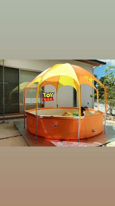 детский бассейн б у: Каркасный бассейн Canopy Metal Frame Размер:183х38см с навесом