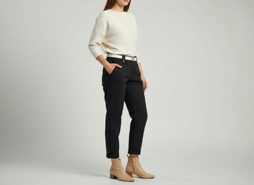 Styled In Italy, Spodnie materiałowe damskie, rozmiar One size