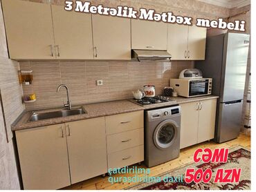 metbex moyka: 🔥 UCUZ və KOMPAKT Mətbəx Mebeli – 3 metri yalnız 500 AZN! 🔥 👀 Sadə
