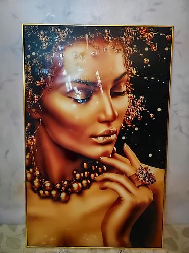 Möhtəşəm Lüks "Qızıl Qadın" tablosu (72x112 cm) – Təzə Kimi,Dəmir