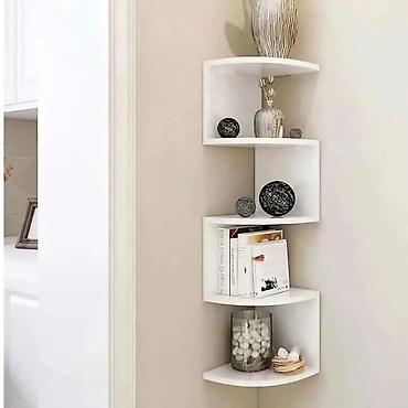 Ostali nameštaj: Ugaona zidna polica – moderan zig-zag dizajn Idealna je za — 3