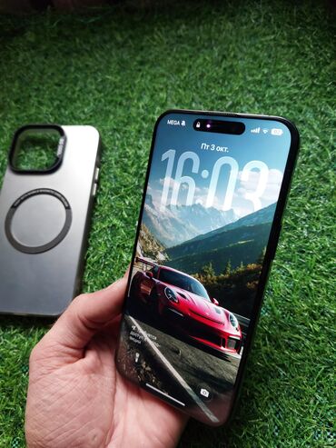 купить видеокарту в бишкеке бу: IPhone 15 Pro Max, 256 ГБ, Black Titanium, Защитное стекло, Чехол, 100 %