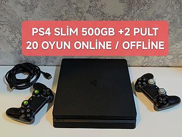 CUH-2216A ən son yeni model dözümlü və səssiz PS4 slim 500gb +2 pult