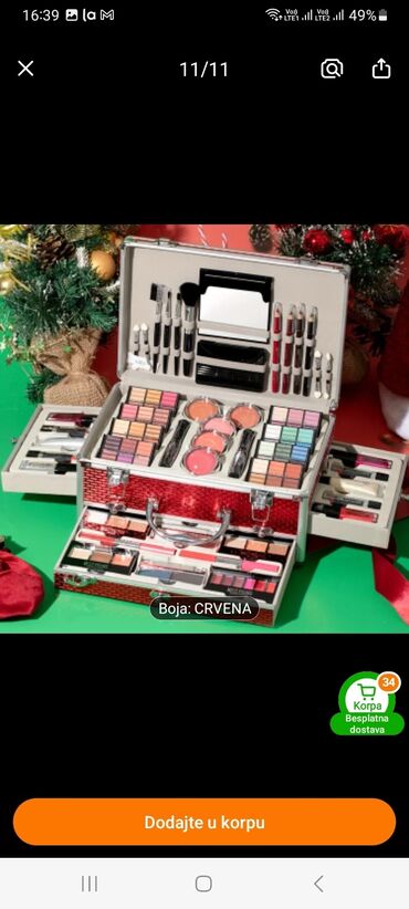 Šminka: Profesionalni kozmetički set šminke spakovan u prenosivi kofer — 1