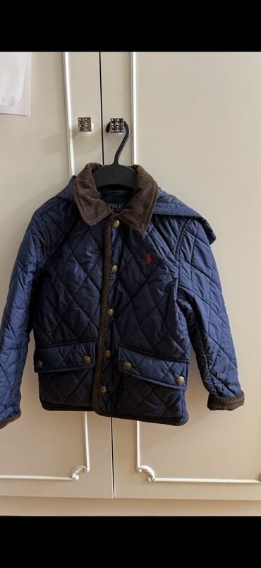 американская детская одежда: Uşaq üçün Polo Ralph Lauren quilted gödəkçə Olcu 8 yasha - Rəng: tünd