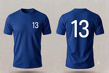 uniform: Nömrəli idman futbolkası – uniseks, qısaqol - Rənglər: tünd mavi — 1