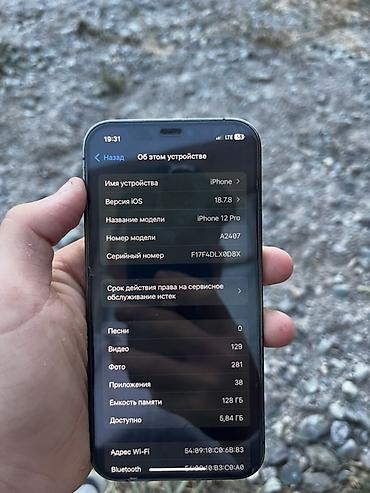 часы капитан: IPhone 12 Pro, 128 ГБ, модель A2407 - Цвет: графитовый - Дисплей — 4