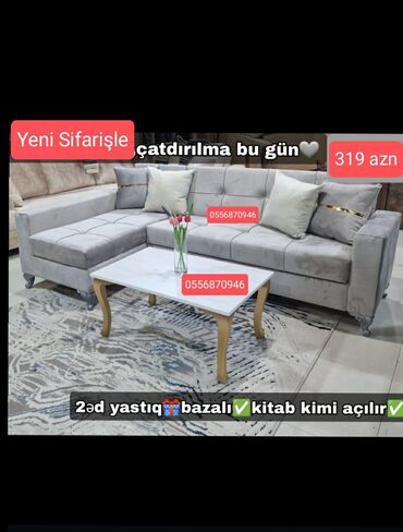 Divanlar: Künc divan, Yeni, Açılan, Bazalı, Parça, Şəhərdaxili pulsuz çatdırılma