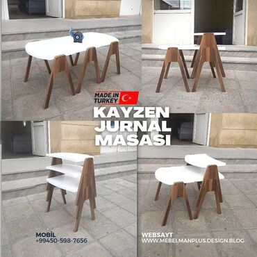 endirimde olan mebeller: Jurnal masası, Yeni, Açılmayan, Oval masa, Türkiyə