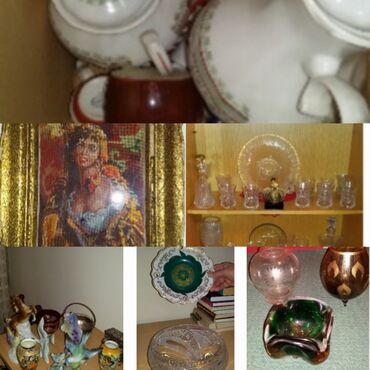Ostali proizvodi za kuću: Kristal, porculan, staklo, keramika, slike,krevet bračni, trpezarijski