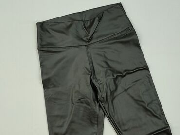 koszulki versace damskie: Leggings Eco-leather for women, size M (EU 38)