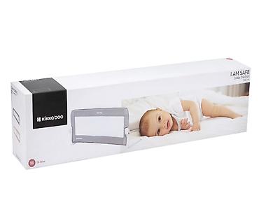 quinny buzz: KIKKA BOO Zaštitna ogradica za krevet I am Safe, 102 cm, siva (šifra — 6