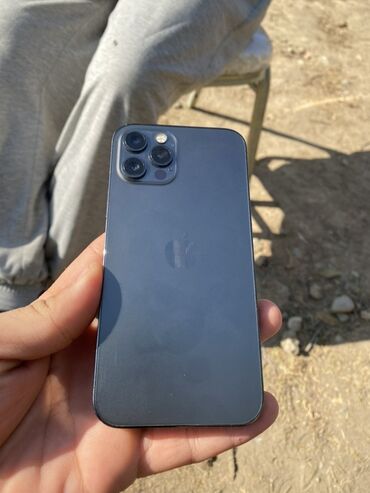 asus f15: IPhone 12 Pro, Колдонулган, 256 ГБ, Black Titanium, Заряддоочу түзүлүш, Каптама, Кабель, 87 %