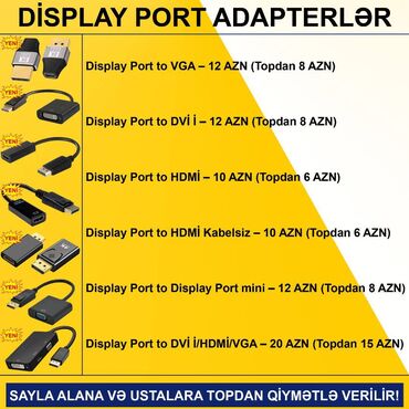 Digər kompüter aksesuarları: Adapterlər/Keçidlər SAYLA ALANA VƏ USTALARA TOPDAN QİYMƏTLƏ VERİLİR! -da lalafo.az — 5 Digər kompüter aksesuarları: Adapterlər/Keçidlər SAYLA ALANA VƏ USTALARA TOPDAN QİYMƏTLƏ VERİLİR! — 5