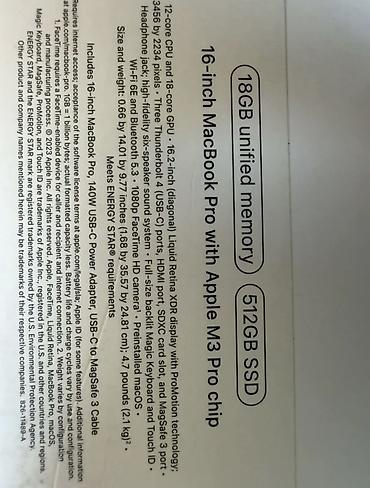 Ноутбуки Apple (MacBook): Open Box! MacBook Pro16 18/512 АКБ 100%, 20цикл (Родной) 12CPU 18GPU — 9