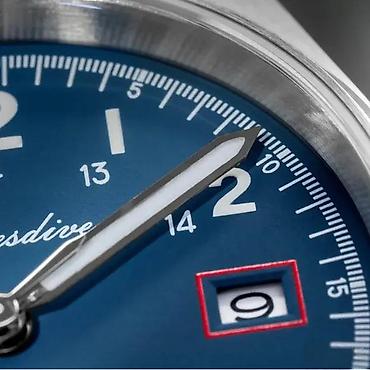 Ručni satovi: ADDIESDIVE AD2070 - 39mm - Plava / Koža - Seiko Automatik ADDIESDIVE — 4