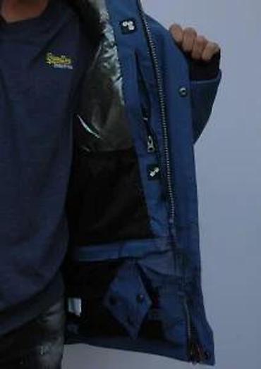 Zimske jakne: Muška zimska jakna sa kapuljačom - Boje: teget, crvena i siva/plava — 21