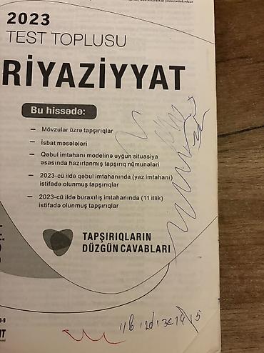 Другие книги и журналы: Riyaziyyat 2023 toplu 
İçi təmizdir,işlənməyib — 3