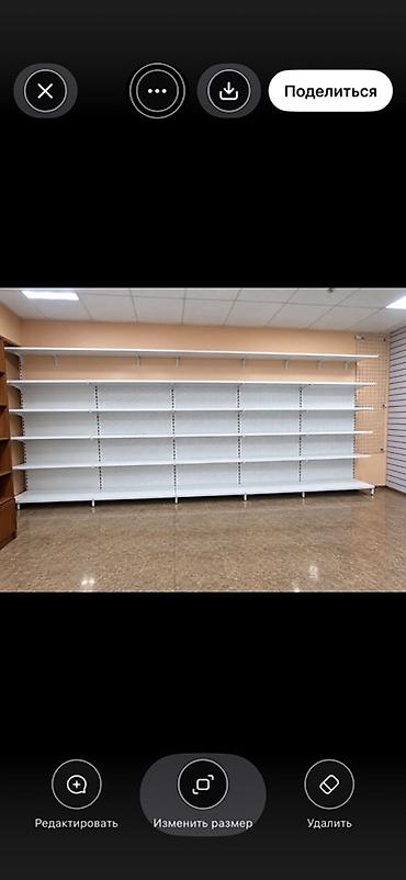 камеры хранения: Торговый стеллаж пристенный, металлический, белый Продаю полки — 2